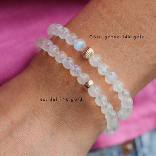 14K GOLD aaaa+ Moonstone 6mm | rainbow moonstone bracelet [EBMM1020] | AAA+ Rainbow Moonstone 6mm | rainbow moonstone bracelet | Moonstone