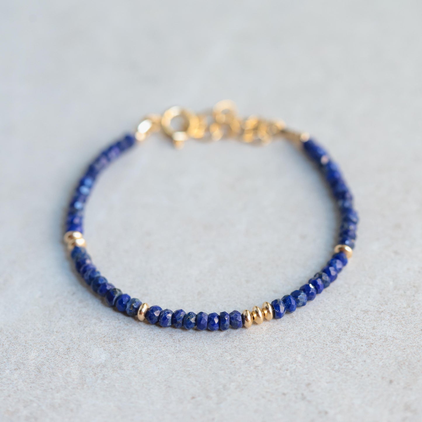 14K GOLD Lapis Lazuli Bracelet | dainty tiny lapis lazuli beaded bracelet | lapis lazuli gold bracelet | genuine lapis lazuli bracelet