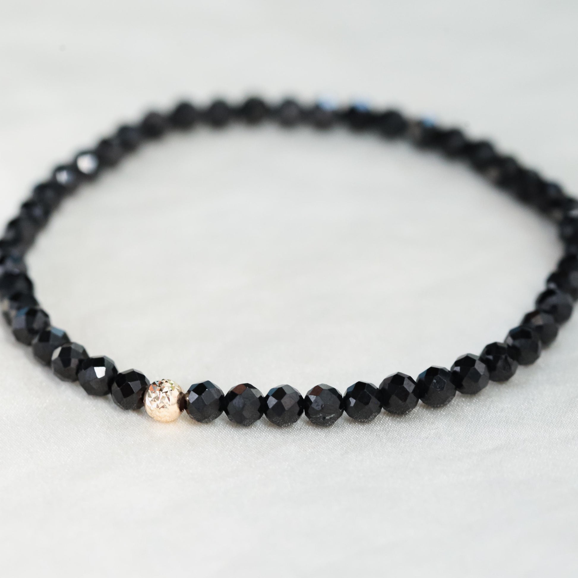 Black Tourmaline Bracelet - 14K
