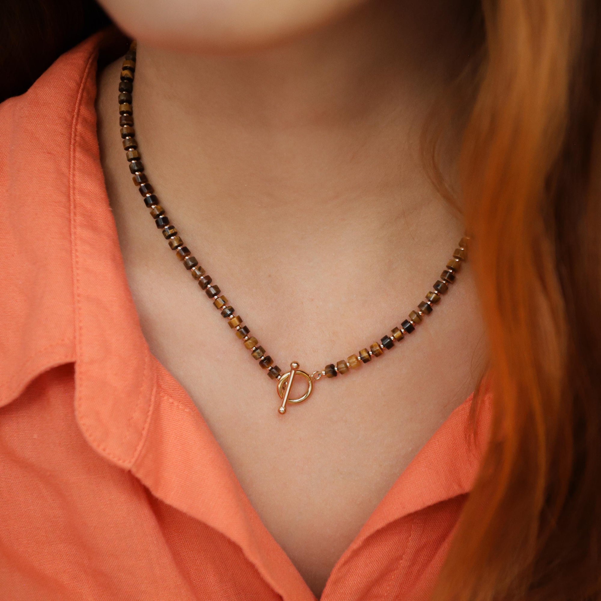 Tiger's eye Necklace | AAA+ Tiger's eye necklace | Tiger's eye Necklace | Tiger's eye beaded necklace | Tiger's eye
