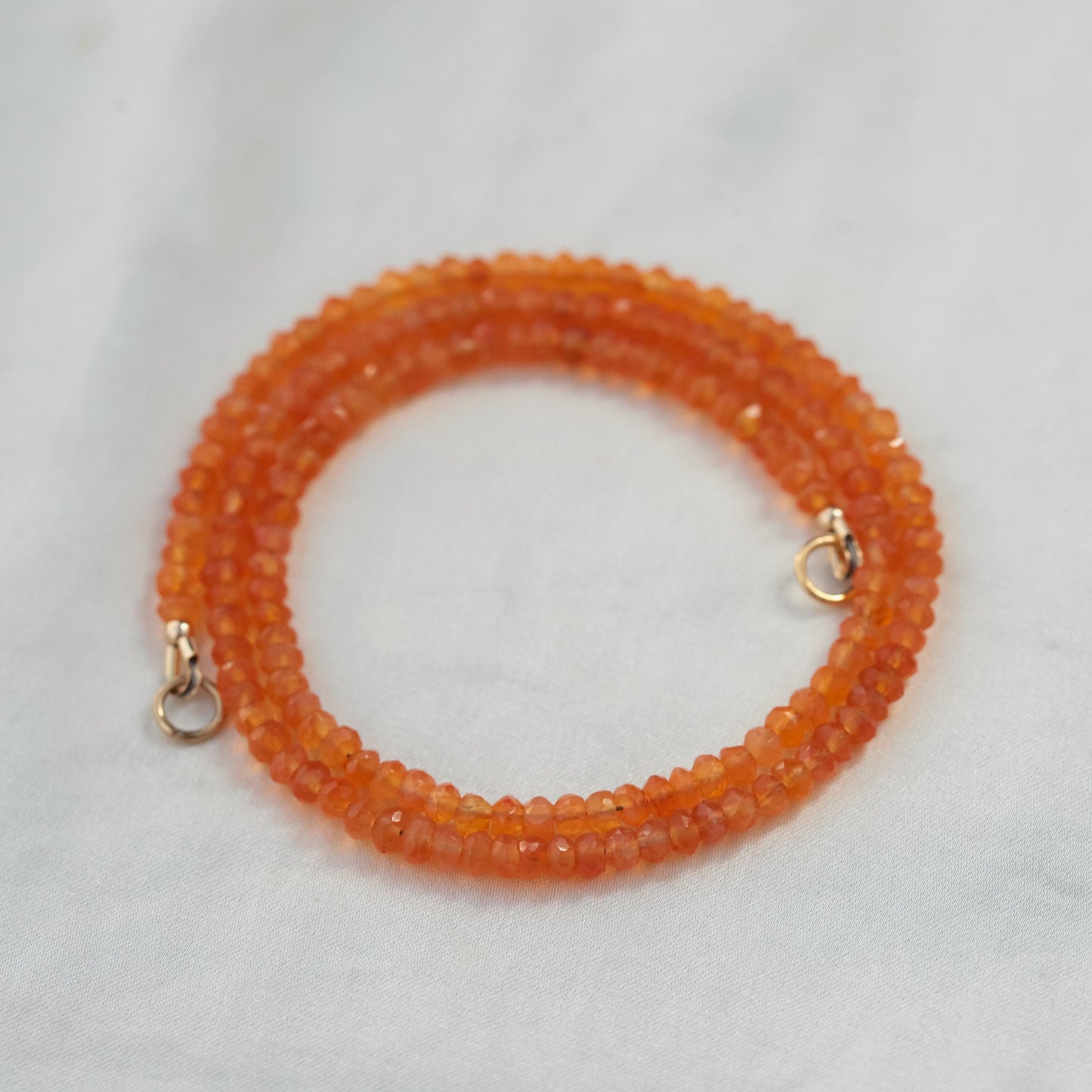 Carnelian Necklace | Beaded carnelian jewelry | beaded carnelian jewelry | bright carnelian jewelry | Beaded layering necklace #0262