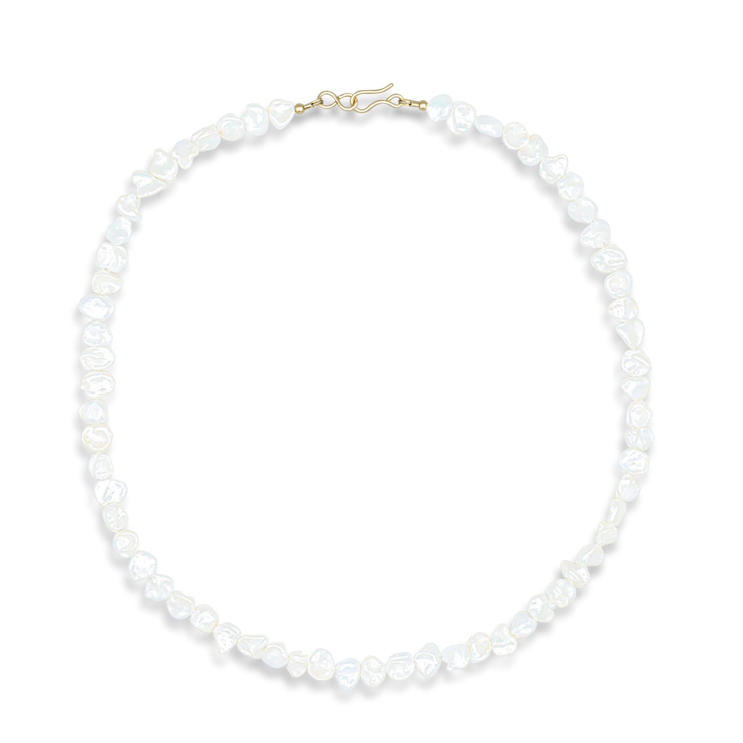 14K GOLD Freshwater Pearl necklace | one of a kind| Pearl necklace 14K gold | Boho freshwater pearl necklace, pearl necklace | June birthday