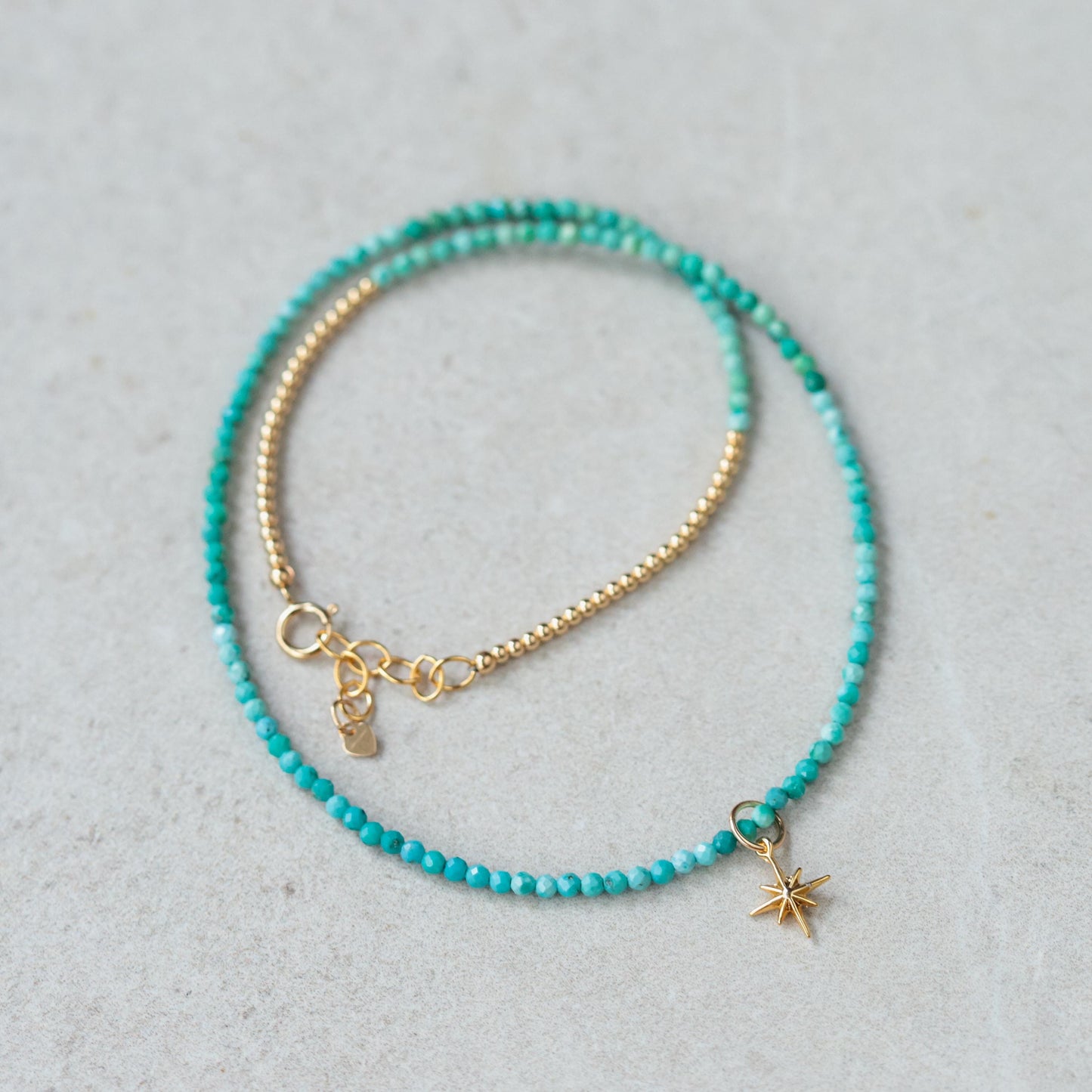 Unique Ombre Turquoise Necklace | Authentic Beaded Turquoise Jewelry | Arizona Turquoise | Beaded Turquoise, December Birthstone