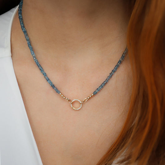 Santa Maria Aquamarine Necklace | March Birthstone | Women's Aquamarine Necklace | aquamarine | Natural Aquamarine | AAAA+ aquamarine