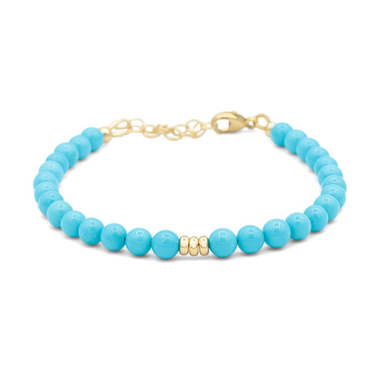 14K GOLD beaded Sleeping beauty