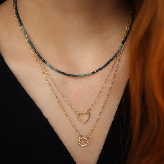 Cube Grandidierite necklace