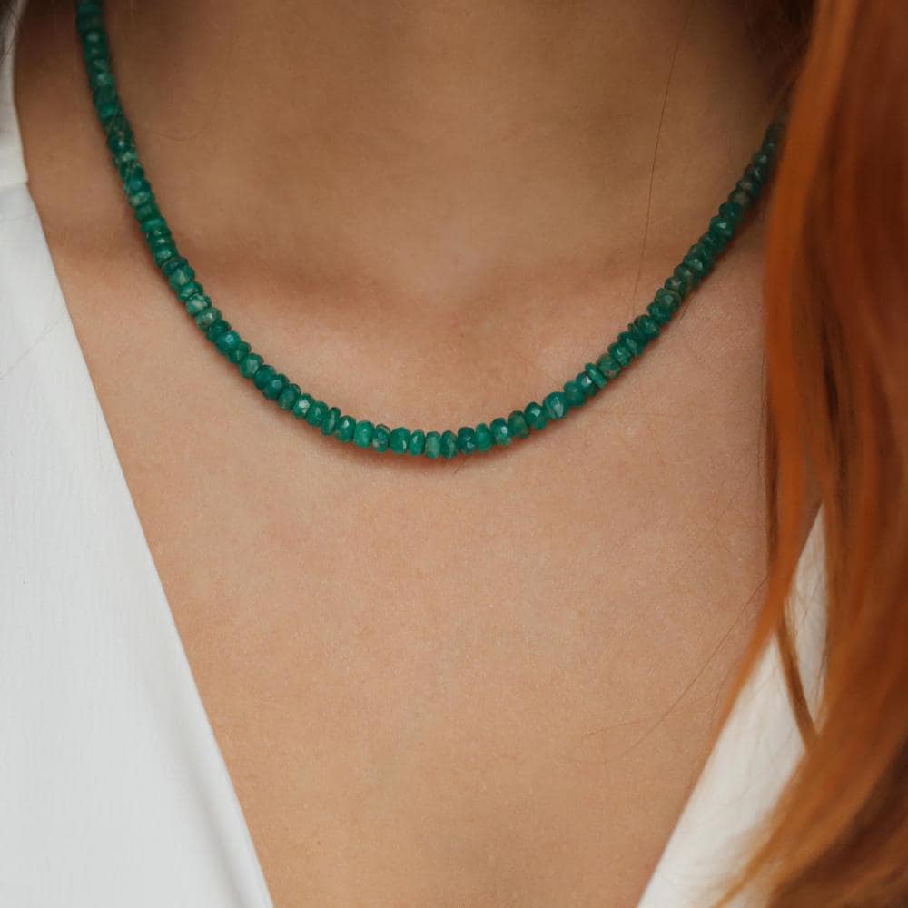 Amazonite daisy necklace