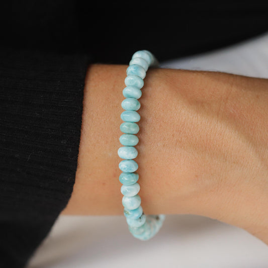 Larimar bracelet 7mm