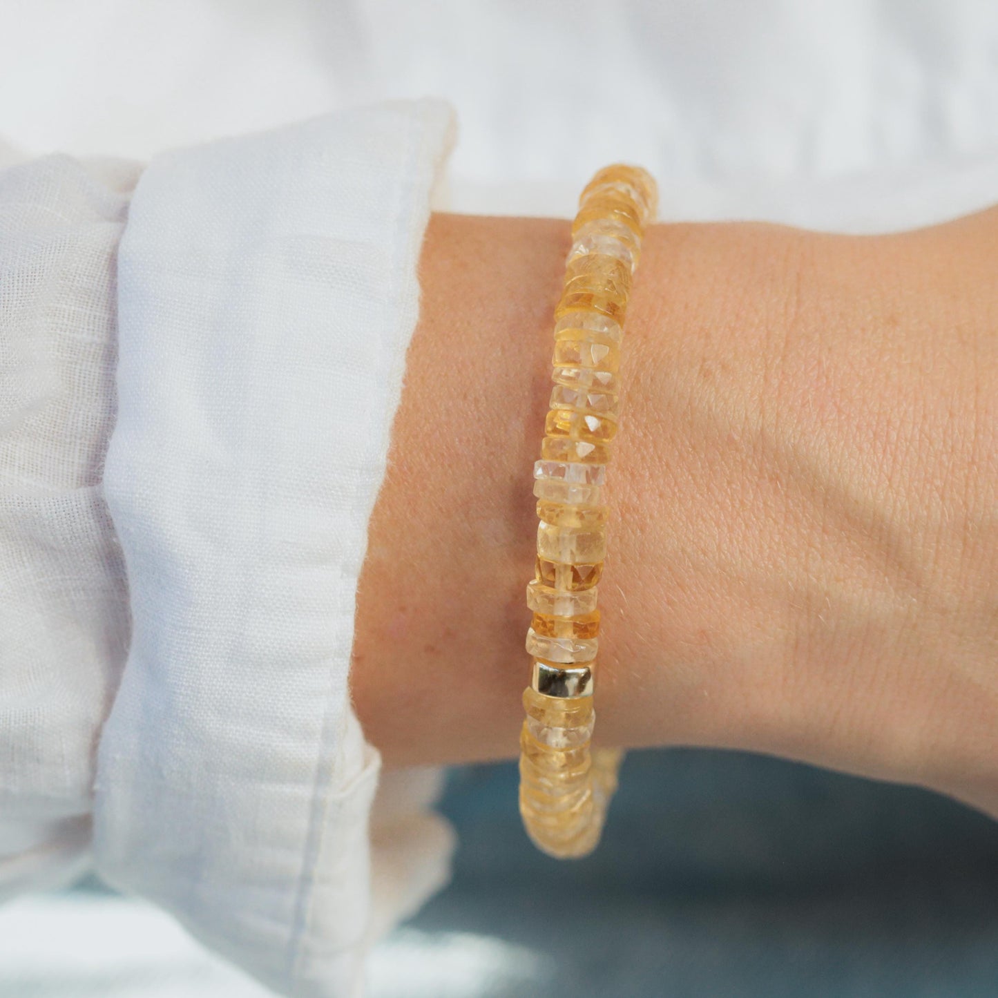 Citrine Ombre Heishi Bracelet