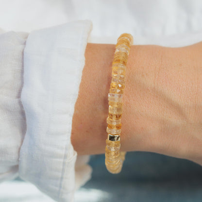 Citrine Ombre Heishi Bracelet