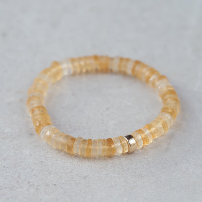 Citrine Ombre Heishi Bracelet