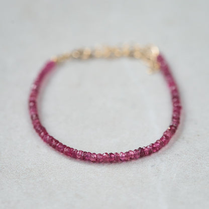 Pink tourmaline bracelet | Pink Tourmaline jewelry | 14k gold filled pink tourmaline | pink gemstone bracelet | tourmaline pink