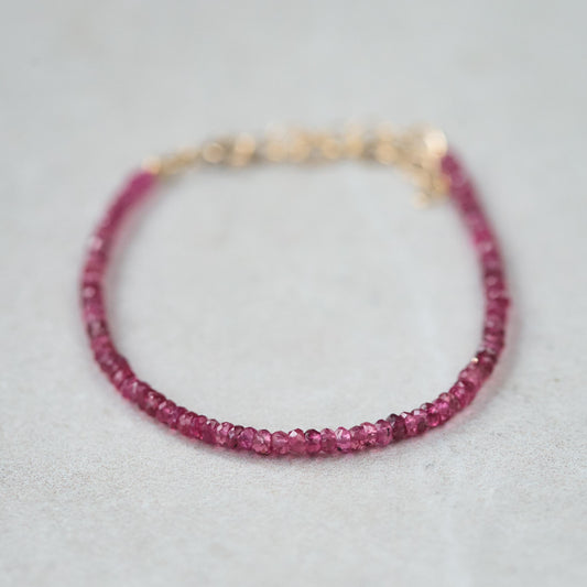 Pink tourmaline bracelet | Pink Tourmaline jewelry | 14k gold filled pink tourmaline | pink gemstone bracelet | tourmaline pink