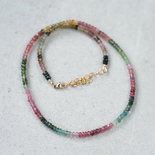14K SOLID GOLD Mixed Tourmaline