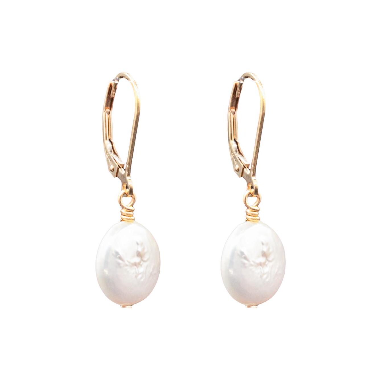 14K SOLID GOLD Freshwater Keishi pearl earrings, genuine pearl earrings, 14K gold pearl earrings, gold earrings pearls, 14K gold pearls