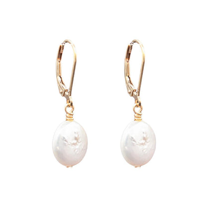 14K SOLID GOLD Freshwater Keishi pearl earrings, genuine pearl earrings, 14K gold pearl earrings, gold earrings pearls, 14K gold pearls