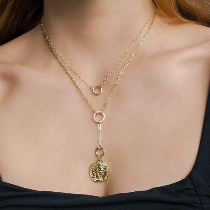14k Gold Filled Cable Chain Necklace, gold filled carabiner necklace, everyday gold necklace, paperclip chain jewelry | gold vermeil #CN