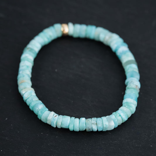 Larimar heishi bracelet