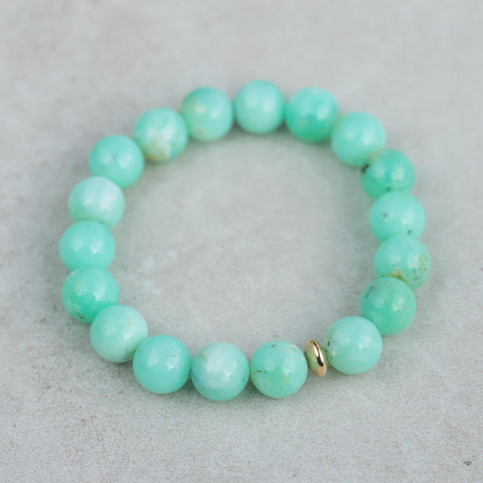 Chrysoprase Bracelet | beaded chrysoprase jewelry | Green Chrysoprase jewelry | Chrysoprase bracelet | chrysoprase