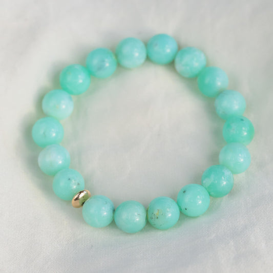 Chrysoprase Bracelet | beaded chrysoprase jewelry | Green Chrysoprase jewelry | Chrysoprase bracelet | chrysoprase
