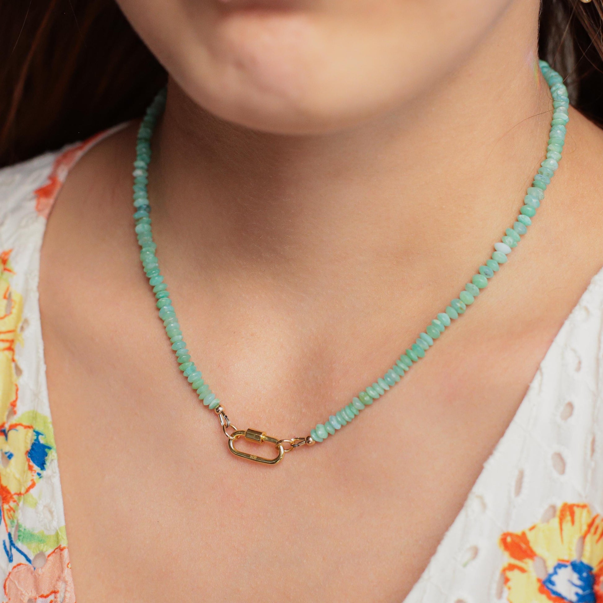 Peruvian opal necklace