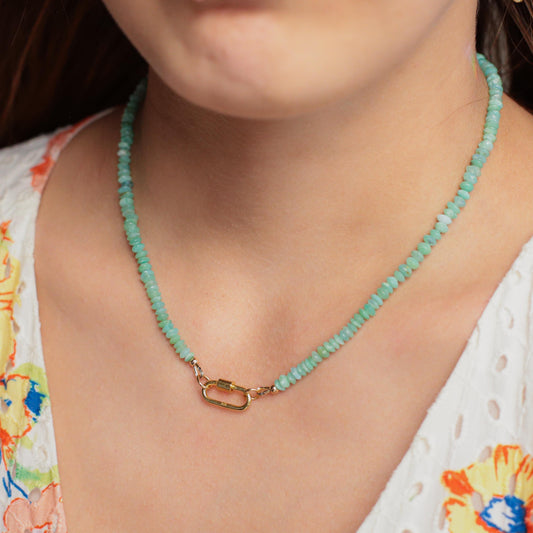 Peruvian opal necklace