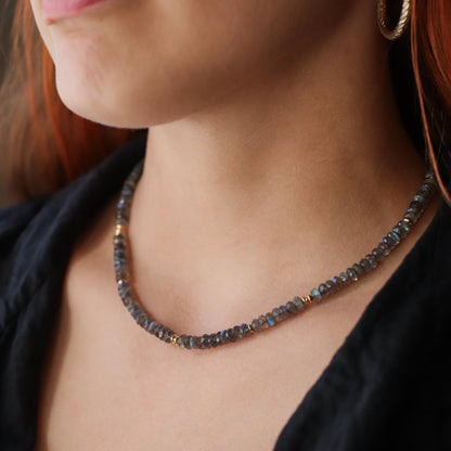Labradorite flashy necklace