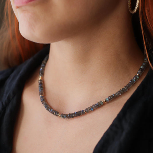 Labradorite flashy necklace