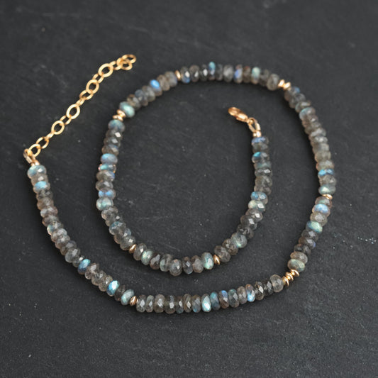 Labradorite flashy necklace