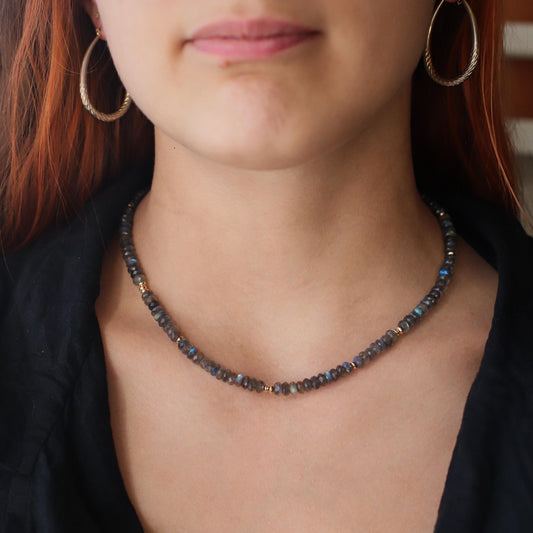 Labradorite flashy necklace