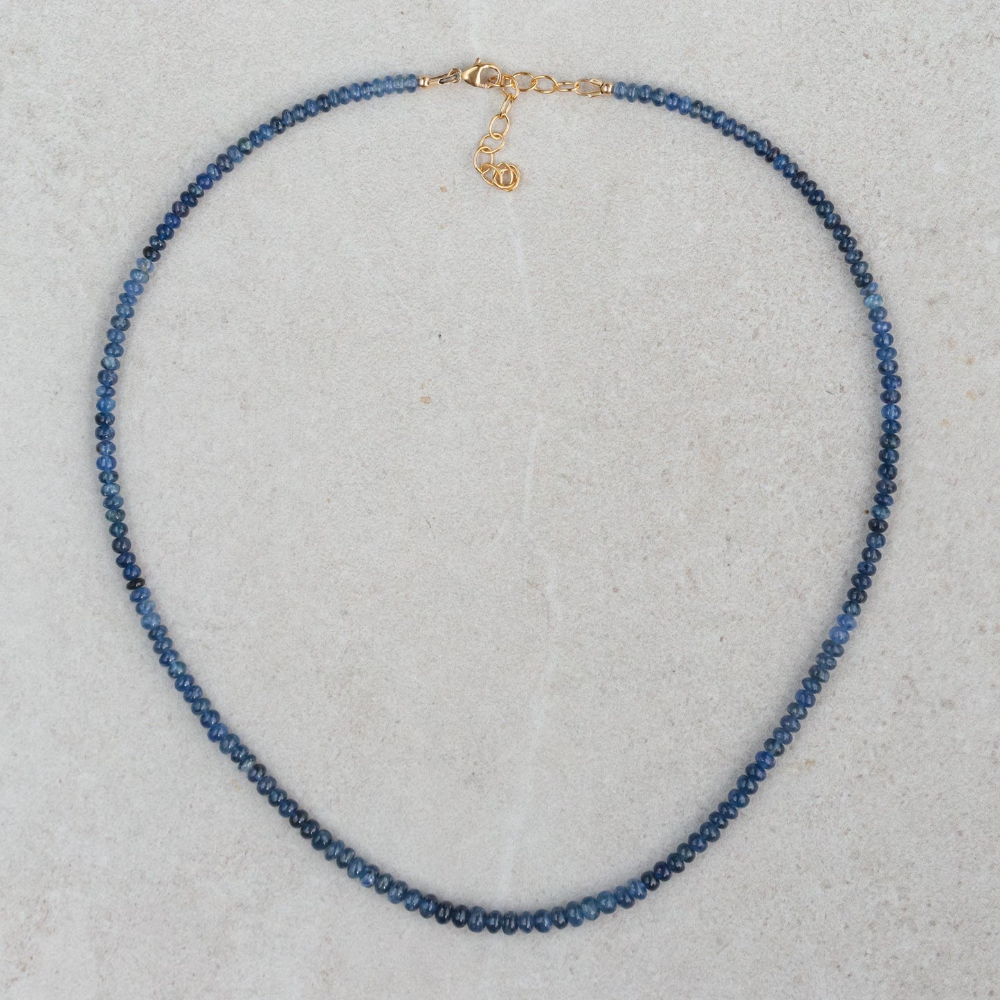 Blue Sapphire Necklace - Blue Sapphire Necklace - September Birthstone gift - Blue Sapphire Jewelry - blue sapphire beaded necklace