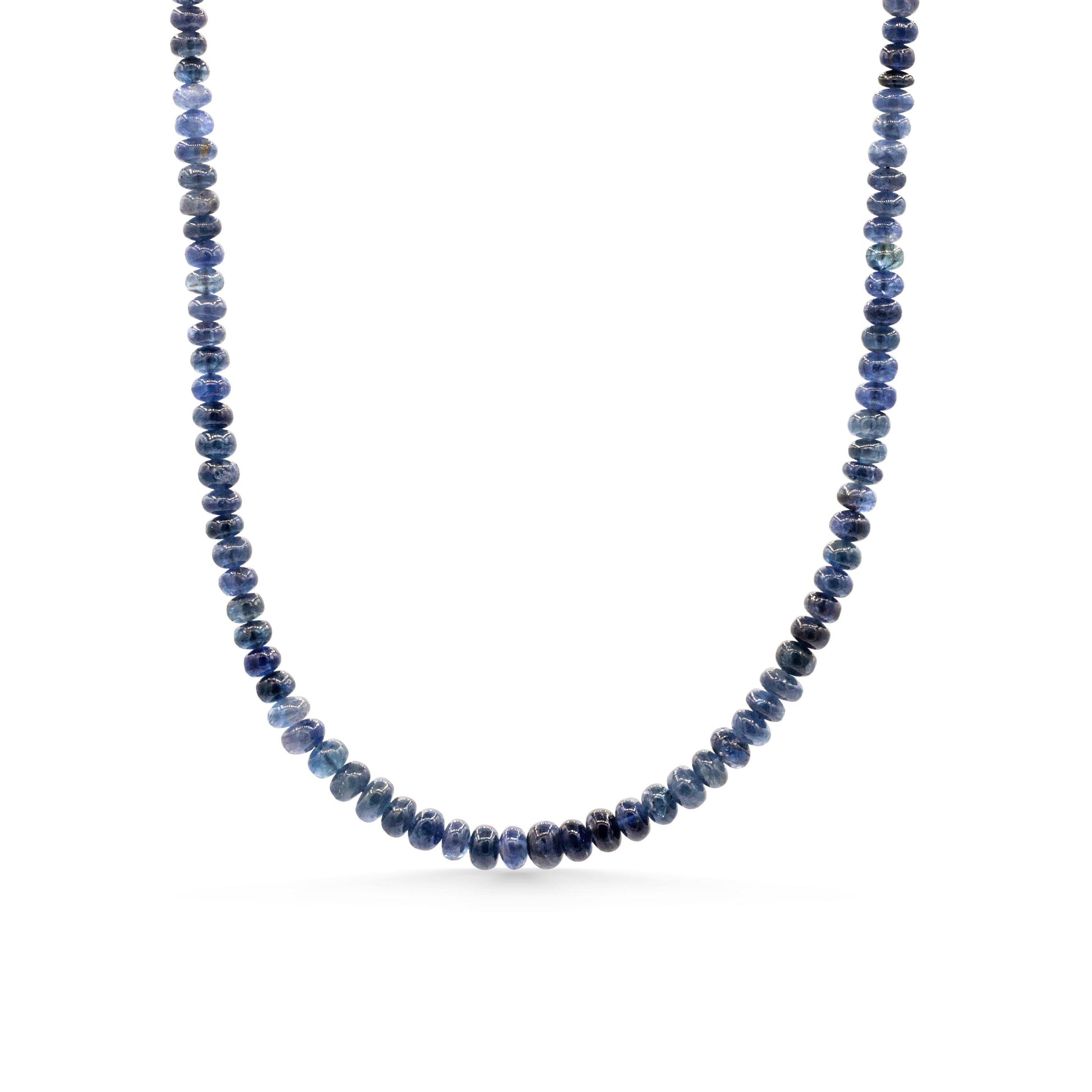 Blue Sapphire Necklace - Blue Sapphire Necklace - September Birthstone gift - Blue Sapphire Jewelry - blue sapphire beaded necklace
