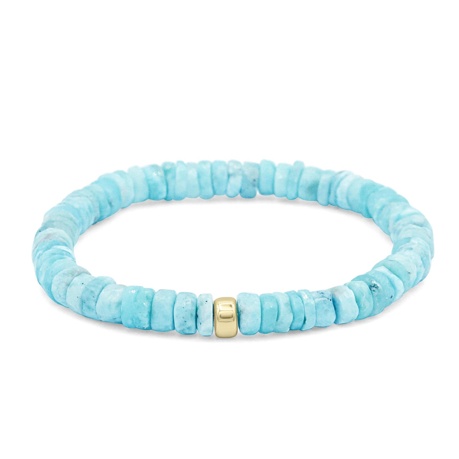Larimar heishi bracelet