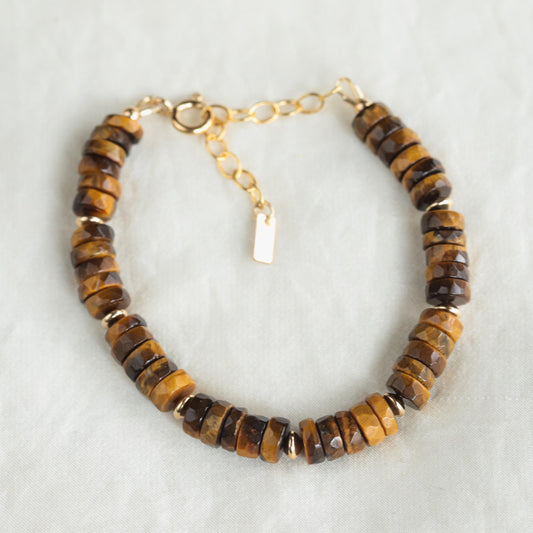 Tiger's eye heishi