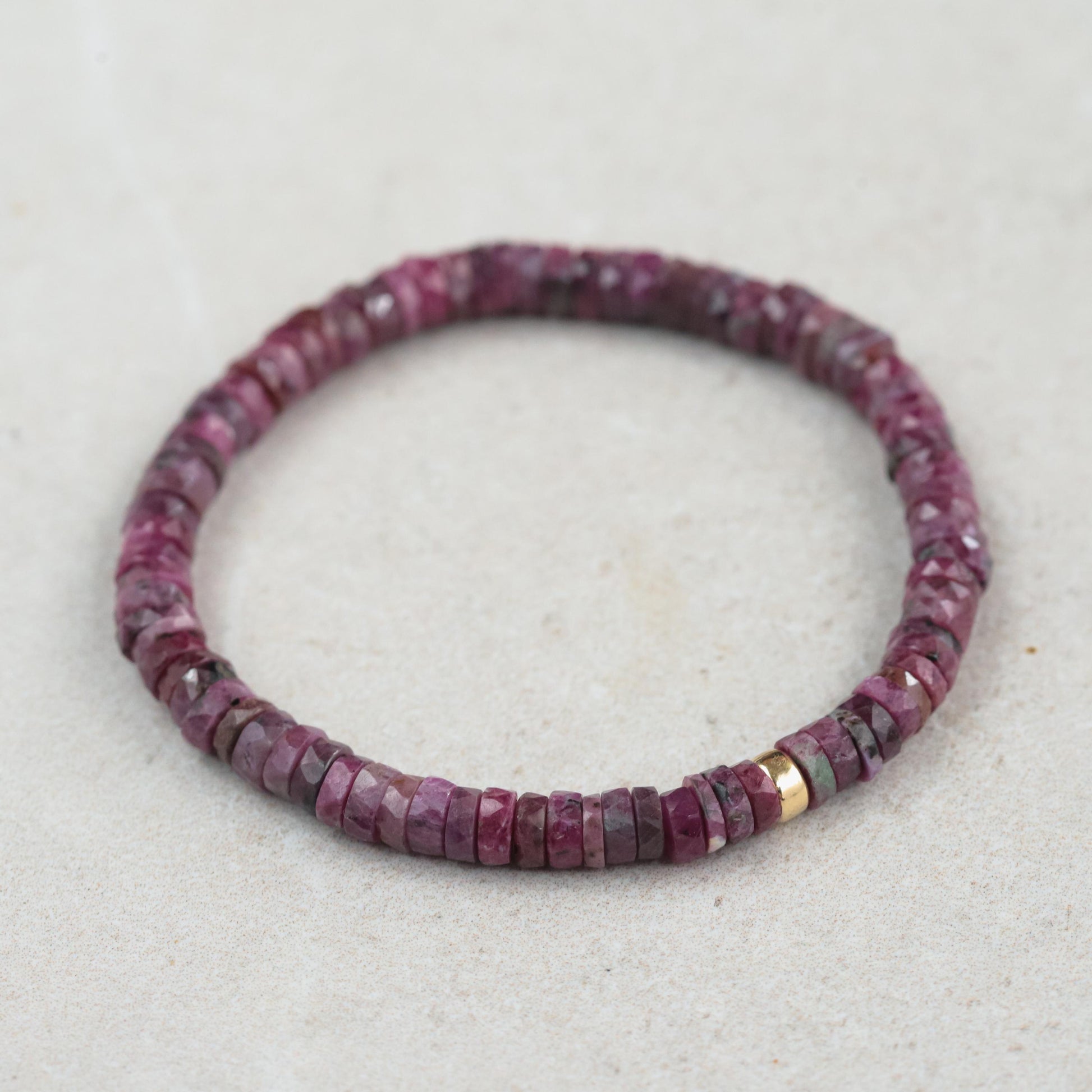 Faceted Ruby bracelet | Delicate Beaded Bracelet ruby, 14K gold filled ruby bracelet, Natural ruby jewelry | Ruby bracelet | ruby gift