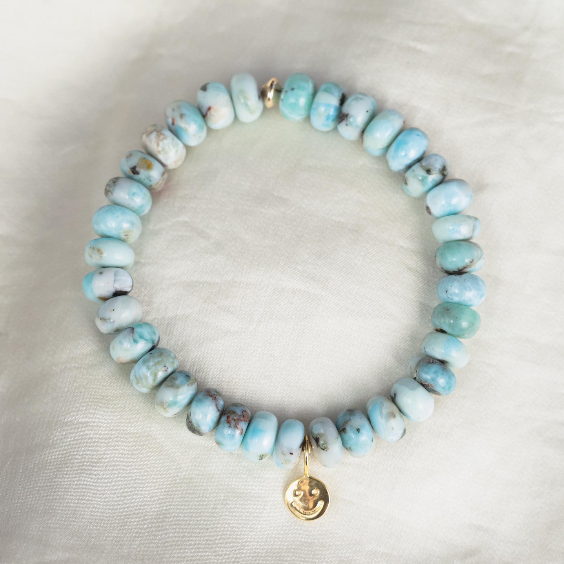 Larimar Rondel Smily Face