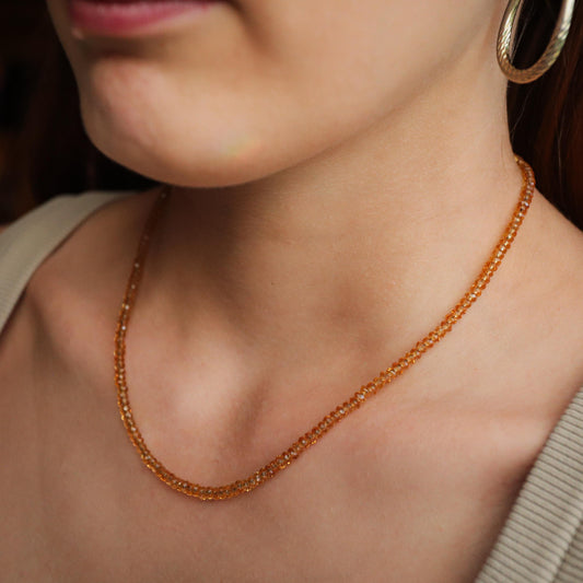 Genuine Citrine Necklace - 14K