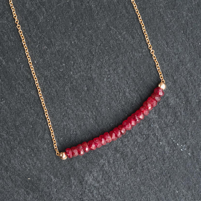 Longido Ruby necklace | Beaded ruby Longido Ruby necklace | Ruby necklace Longido Ruby | July birthstone necklace | ruby
