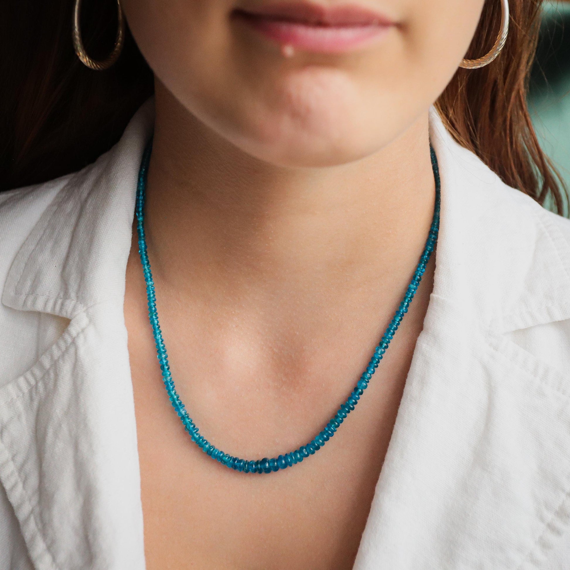 AAAA+ apatite Necklace, AAAA+ apatite Rondelle Necklace, Apatite Gemstone Necklace,Apatite Necklace, Apatite