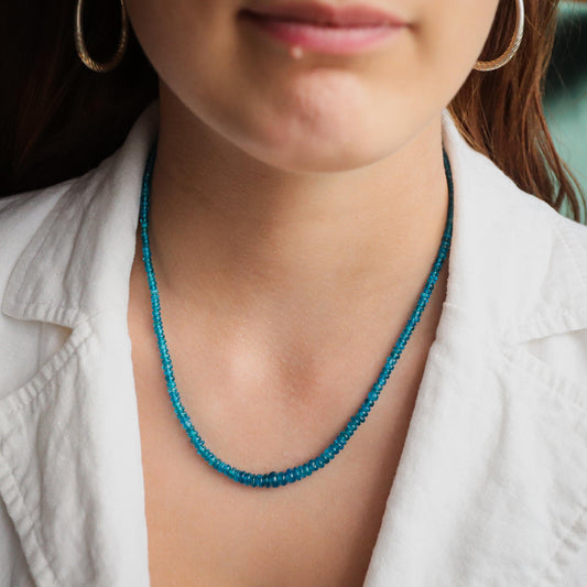 AAAA+ apatite Necklace, AAAA+ apatite Rondelle Necklace, Apatite Gemstone Necklace,Apatite Necklace, Apatite