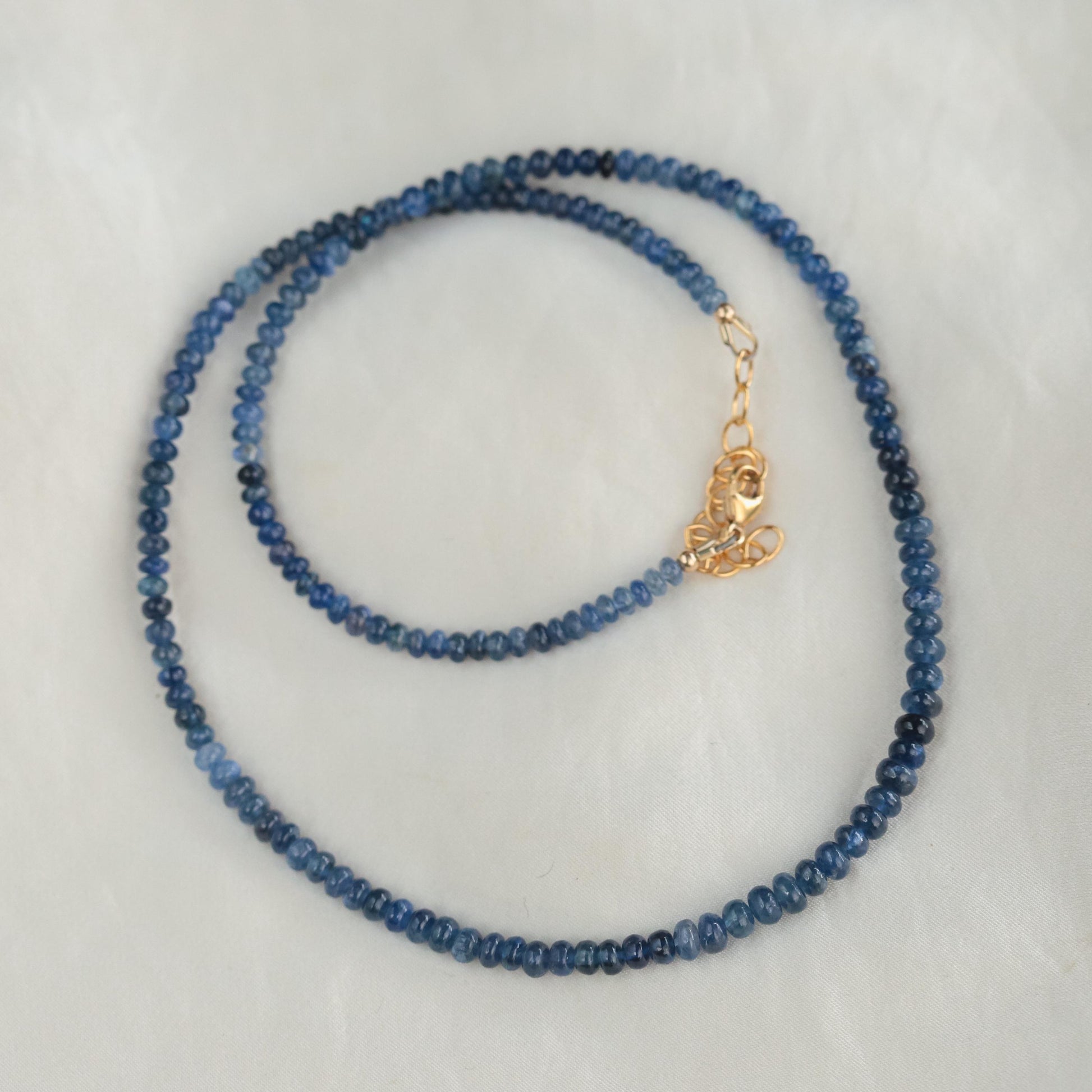 Blue Sapphire Necklace - Blue Sapphire Necklace - September Birthstone gift - Blue Sapphire Jewelry - blue sapphire beaded necklace
