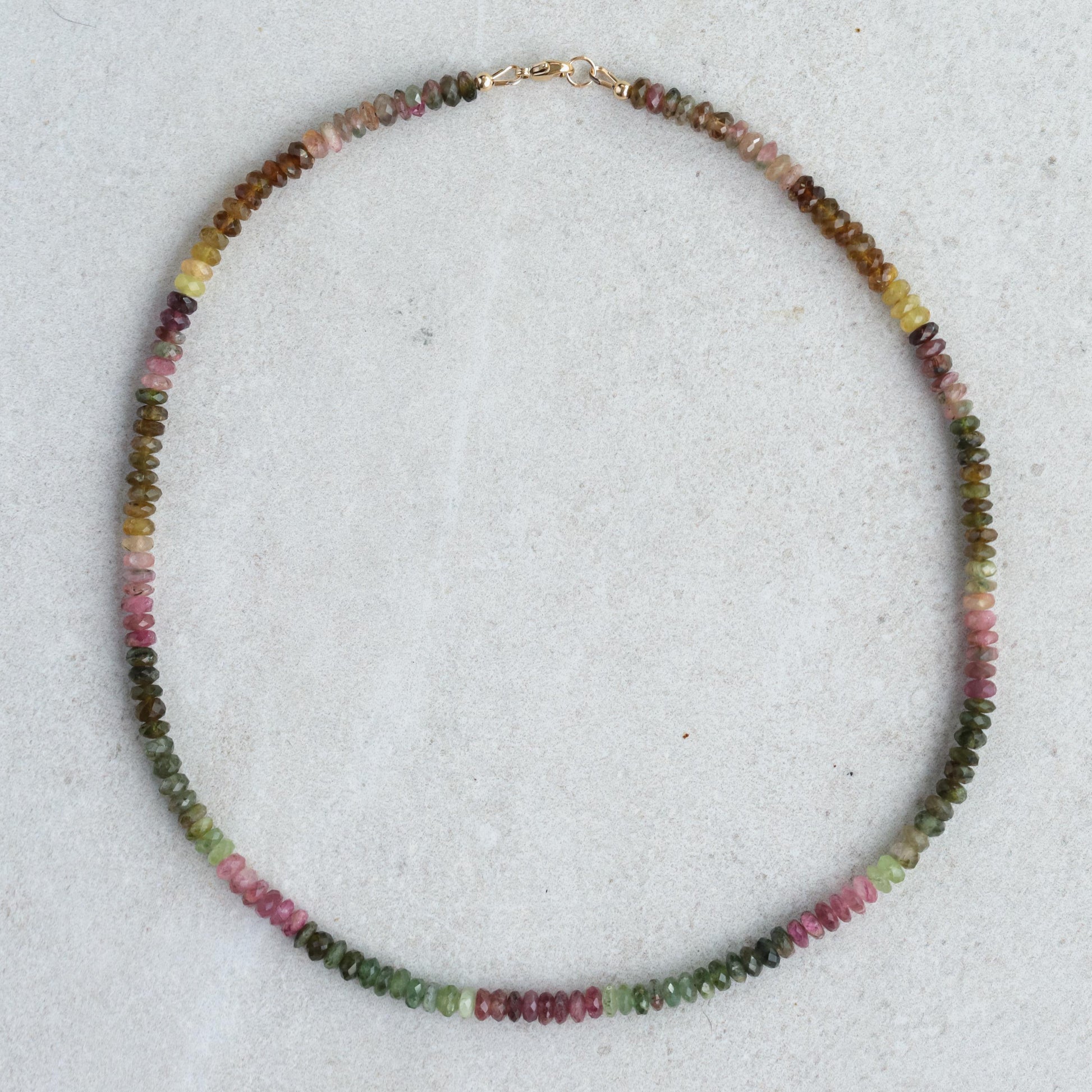 Watermelon tourmaline necklace
