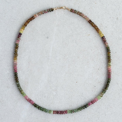 Watermelon tourmaline necklace