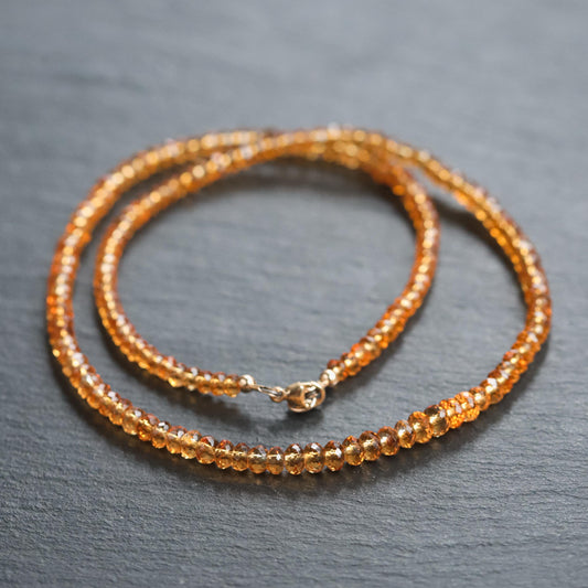 Genuine Citrine Necklace - 14K