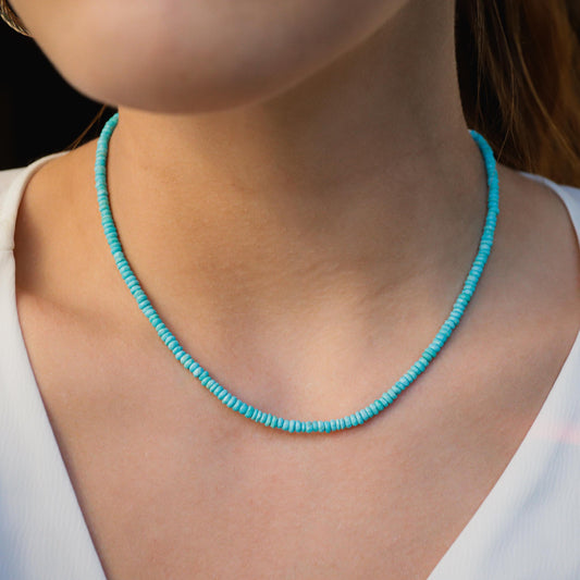 Sleeping beauty necklace, Sleeping Beauty Turquoise, Arizona Turquoise Jewelry, December Birthstone, Genuine turquoise