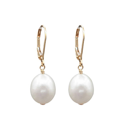 14K GOLD Freshwater pearl earrings, genuine pearl earrings, 14K gold filled pearl earrings, gold earrings pearls, 14K gold filled pearls