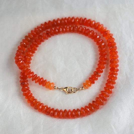Carnelian necklace, beaded carnelian necklace, Carnelian gemstone necklace, Carnelian jewelry, Carnelian necklace | Carnelian
