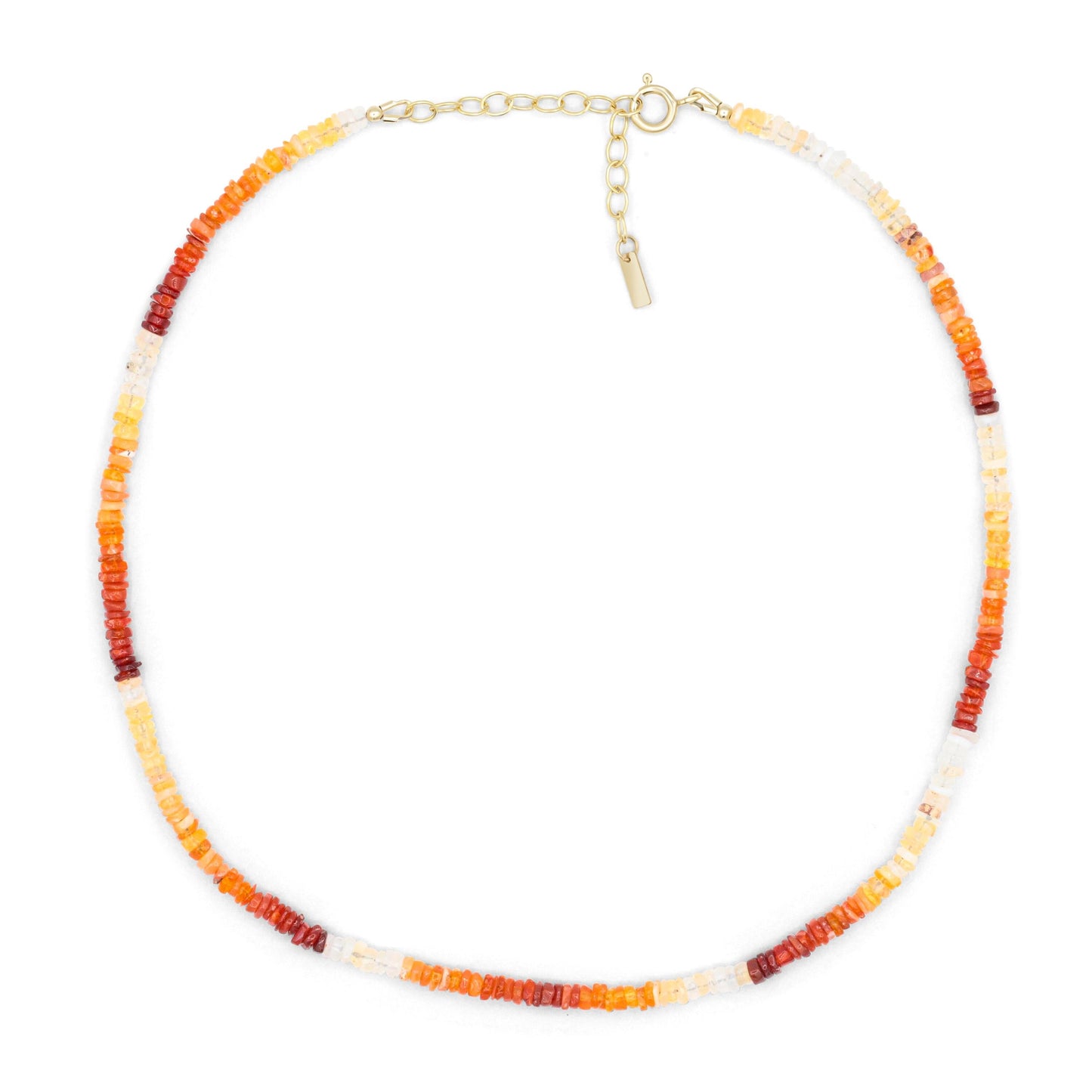 Mexican Fire Opal Necklace, orange and red fire opal beaded, genuine fire opal jewelry, natural opal necklace | orange opal necklace