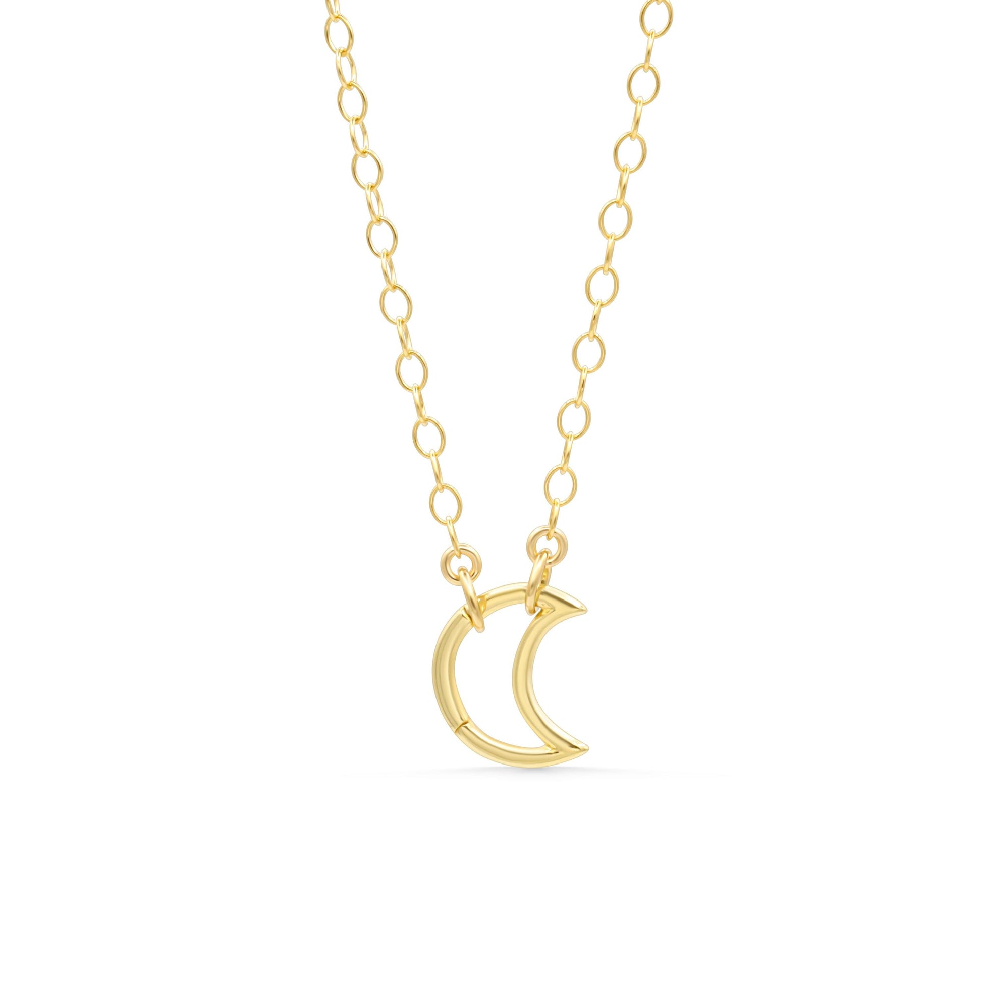 14k Gold Filled Cable Chain Necklace, gold filled carabiner necklace, everyday gold necklace, paperclip chain jewelry | gold vermeil #CN