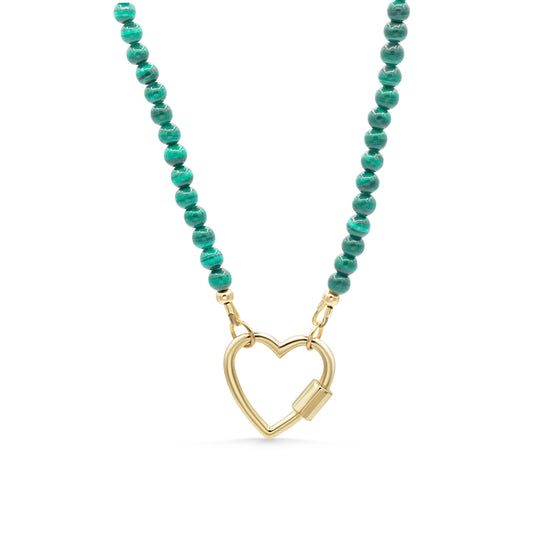 Beaded Malachite 4mm | AAAA+ Malachite Choker | Malachite gold filled jewelry | Healing malachite jewelry | Gemstone statement necklace